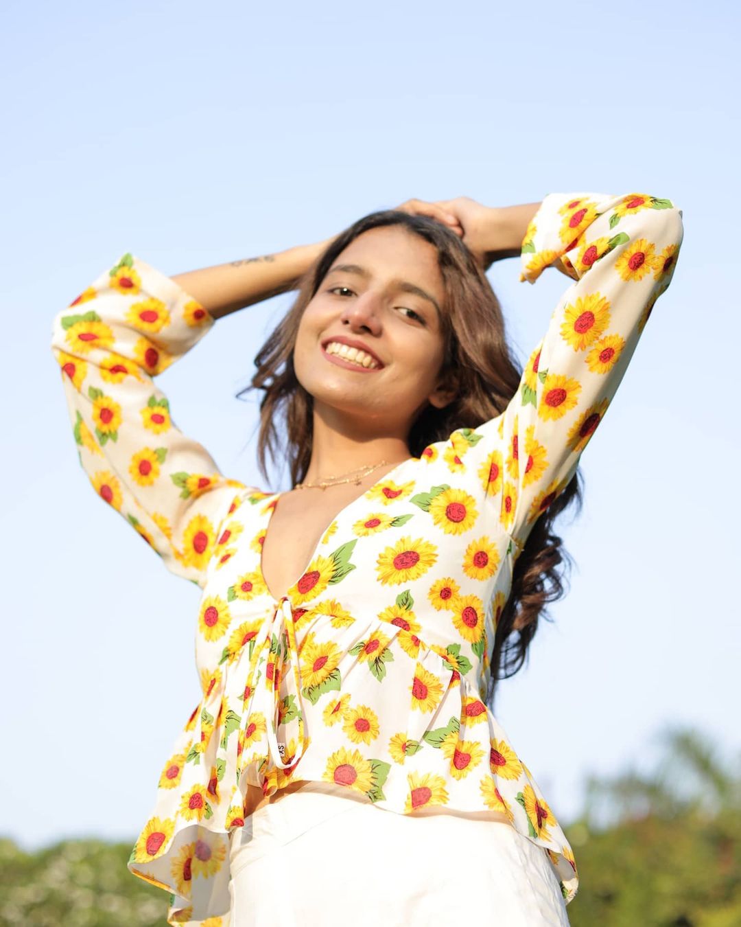 Sunflower Shrug top