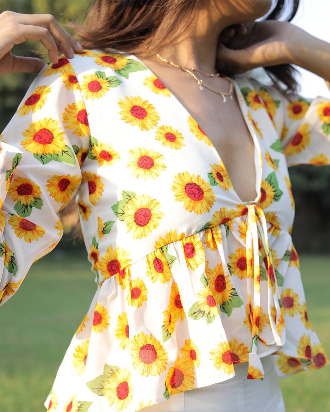 Sunflower Shrug top