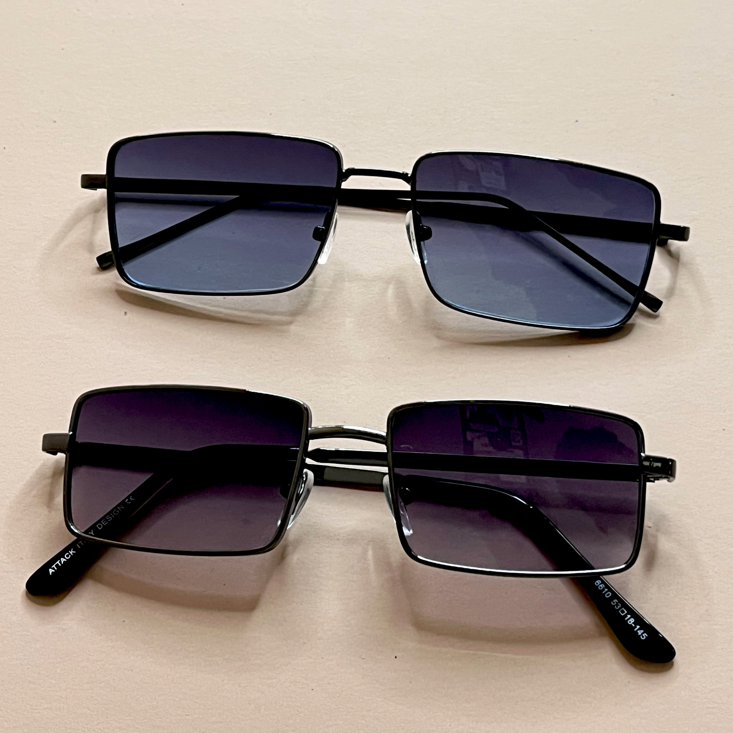 Metal Rim Purple Ombre Sunglasses