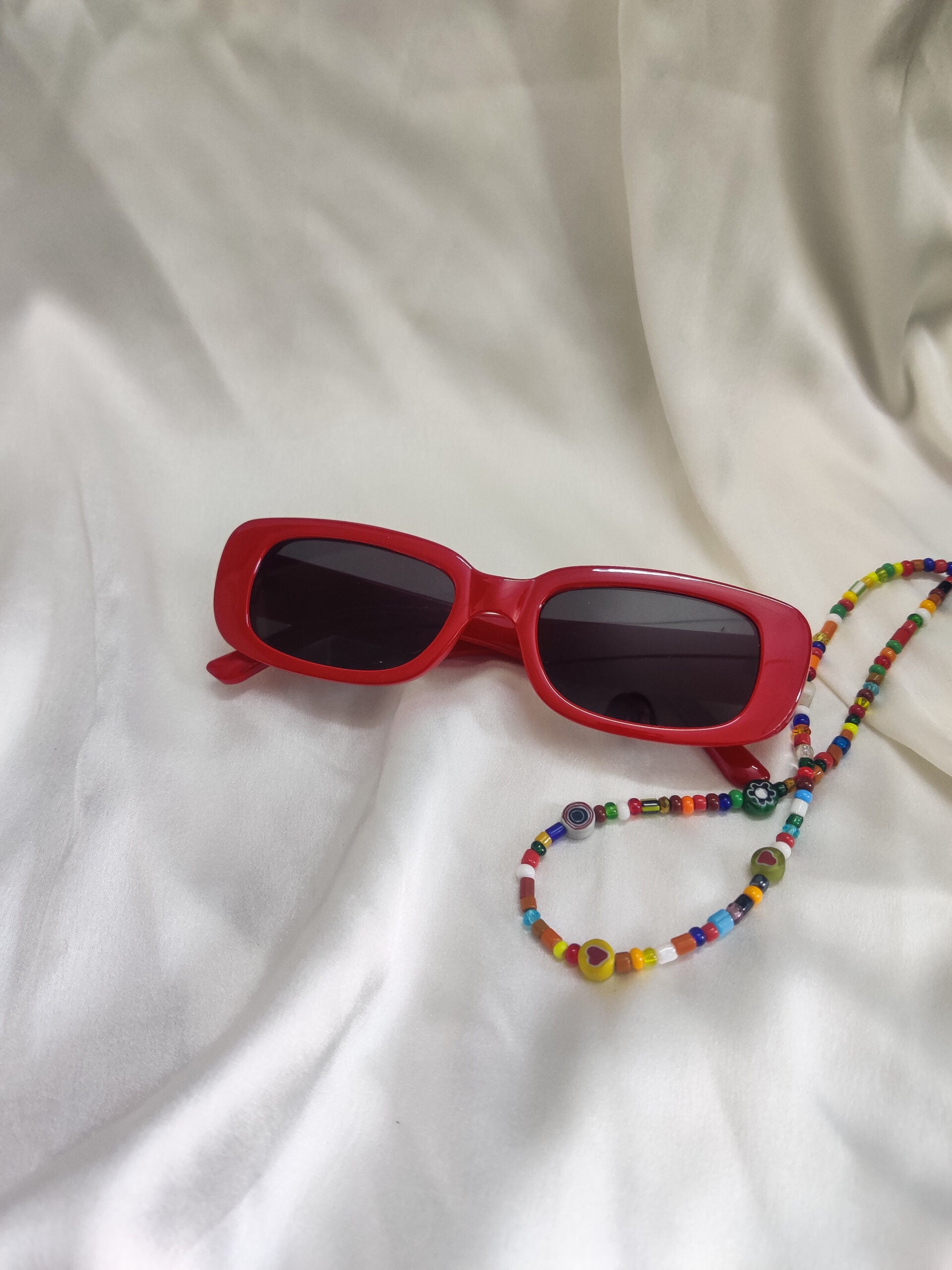 Rectangular Red Glasses